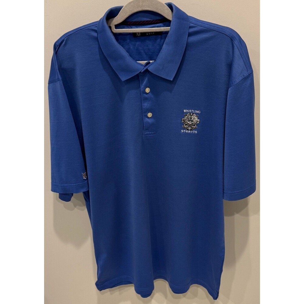 Whistling Straits Kohler - Oxford Golf Golf Shirt - Men's Size XL - Blue